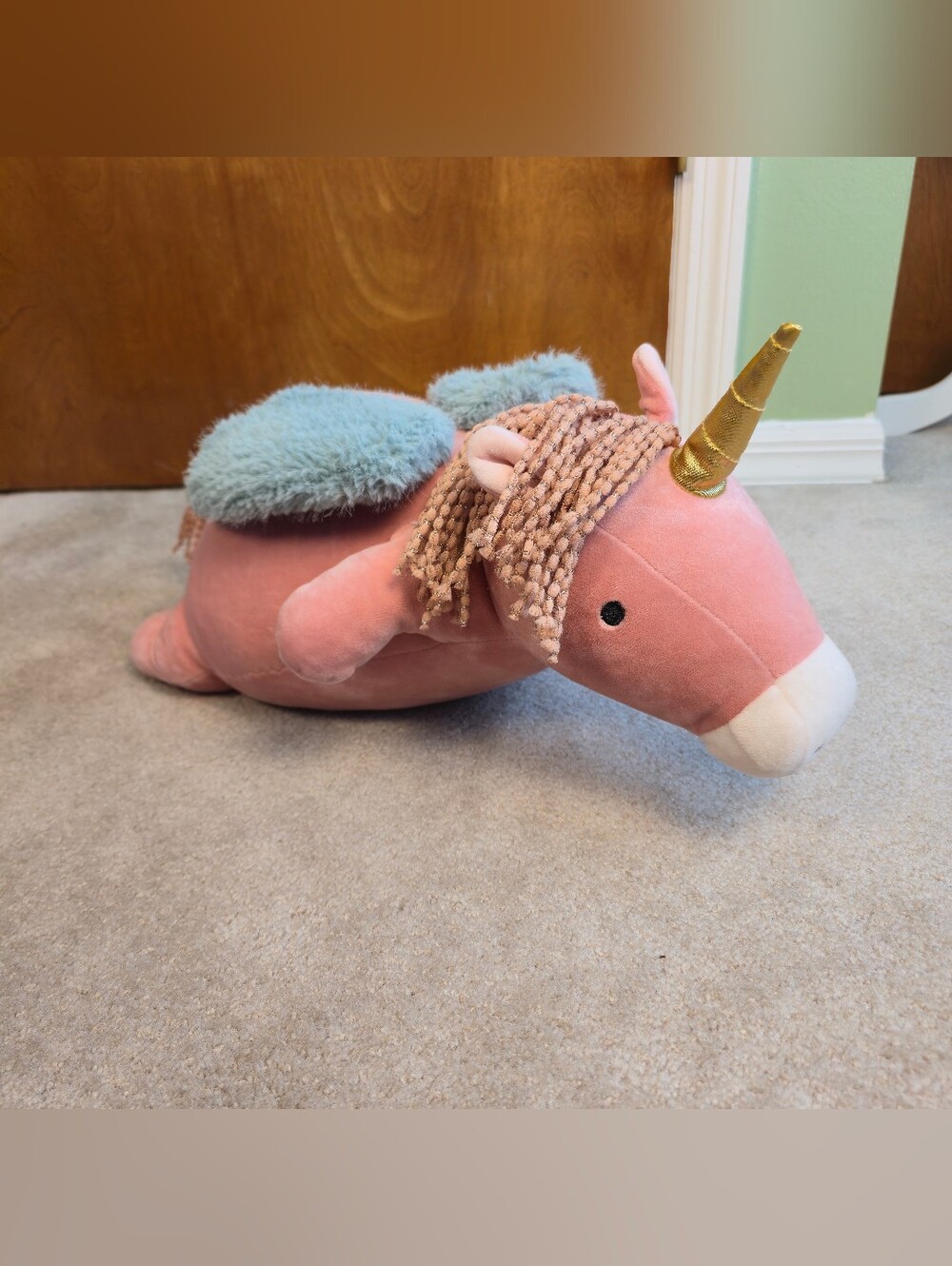 Pillowfort Unicorn Weighted Plushy Stuffed Pegasus 20" Anxiety Comfort, 3lb